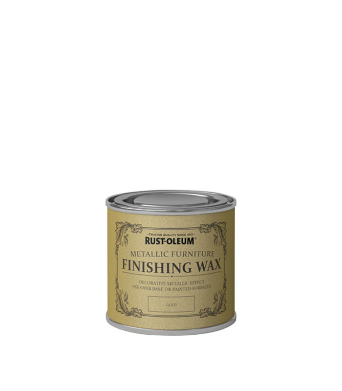 Rust-Oleum Chalk Chalky Furniture Paint - Finishing Wax - Gold 125ml