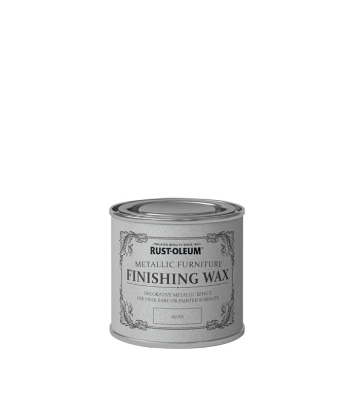 Rust-Oleum Chalk Chalky Furniture Paint - Finishing Wax - Silver 125ml