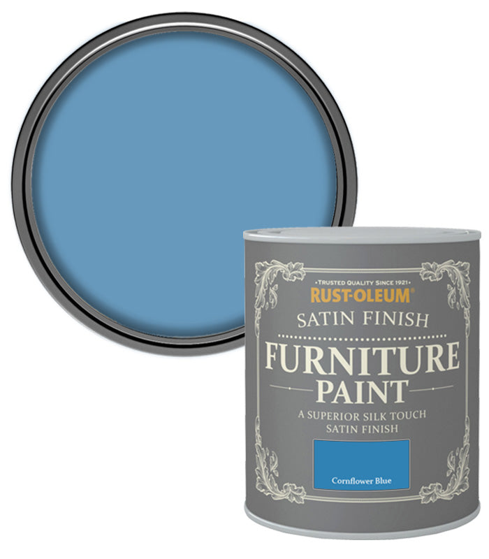 Rust-Oleum Satin Furniture Paint - Cornflower Blue - 750ML