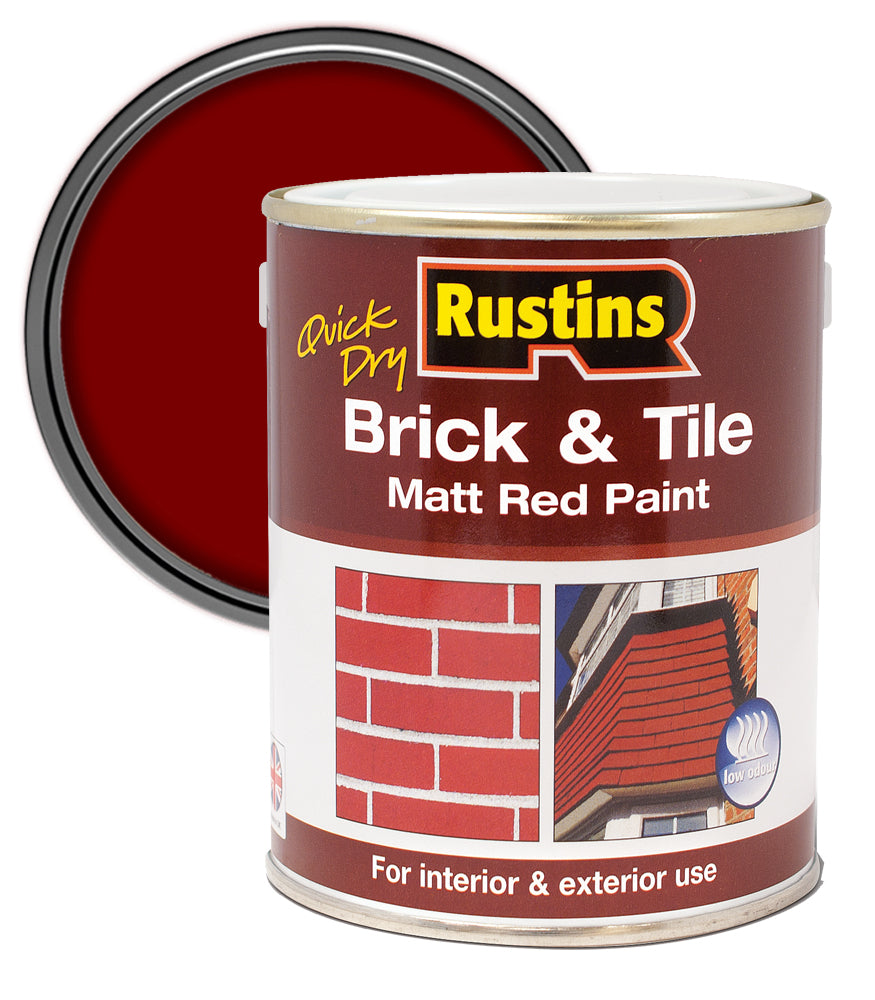 Rustins Quick Dry Brick & Tile Paint - Matt Red - 5 Litre