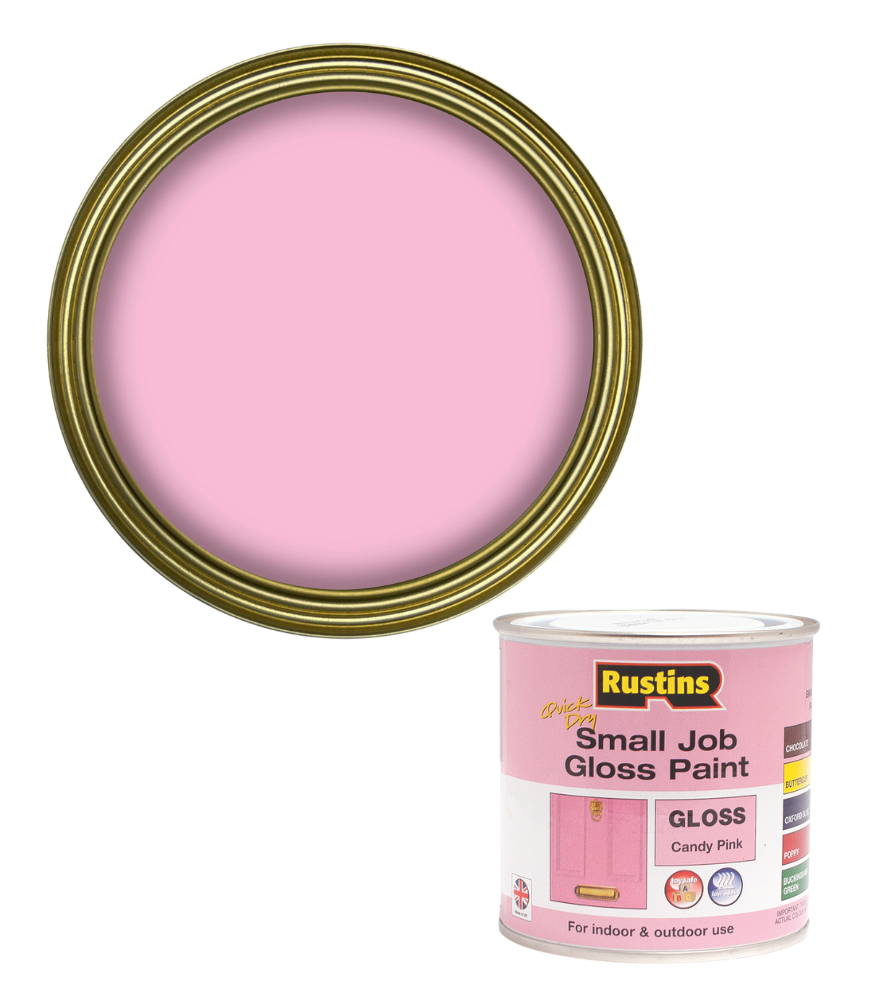Rustins Quick Dry Small Job Paint - Gloss - Candy Pink - 250ml