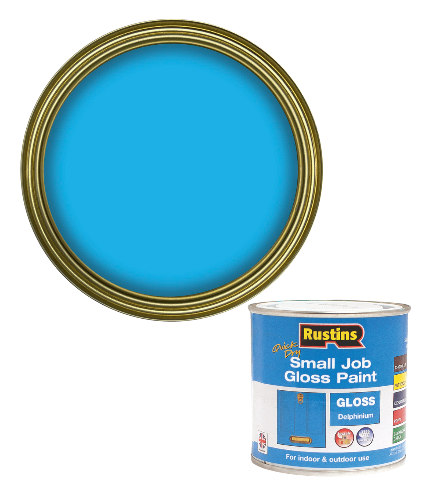 Rustins Quick Dry Small Job Paint - Gloss - Delphinium - 250ml