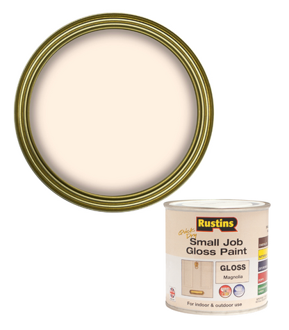 Rustins Quick Dry Small Job Paint - Gloss - Magnolia - 250ml