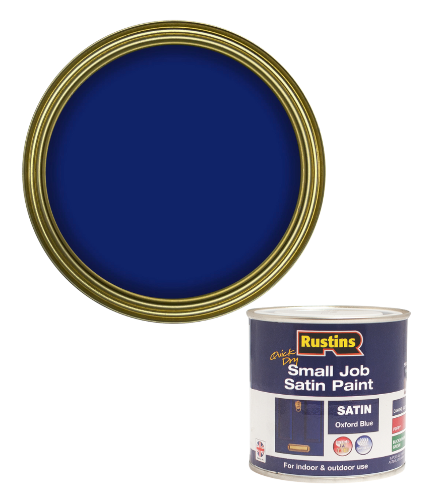 Rustins Quick Dry Small Job Paint - Satin - Oxford Blue - 250ml