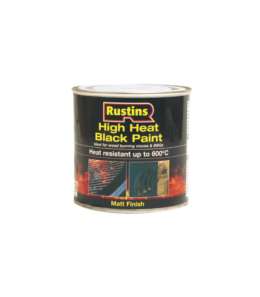 Rustins High Heat Paint Black - 250ml