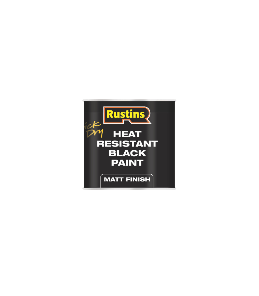 Rustins Heat Resistant Black Paint - 250ml