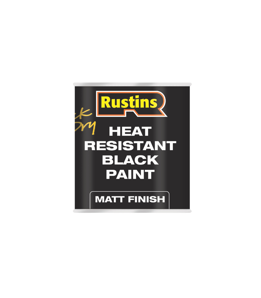 Rustins Heat Resistant Black Paint - 500ml