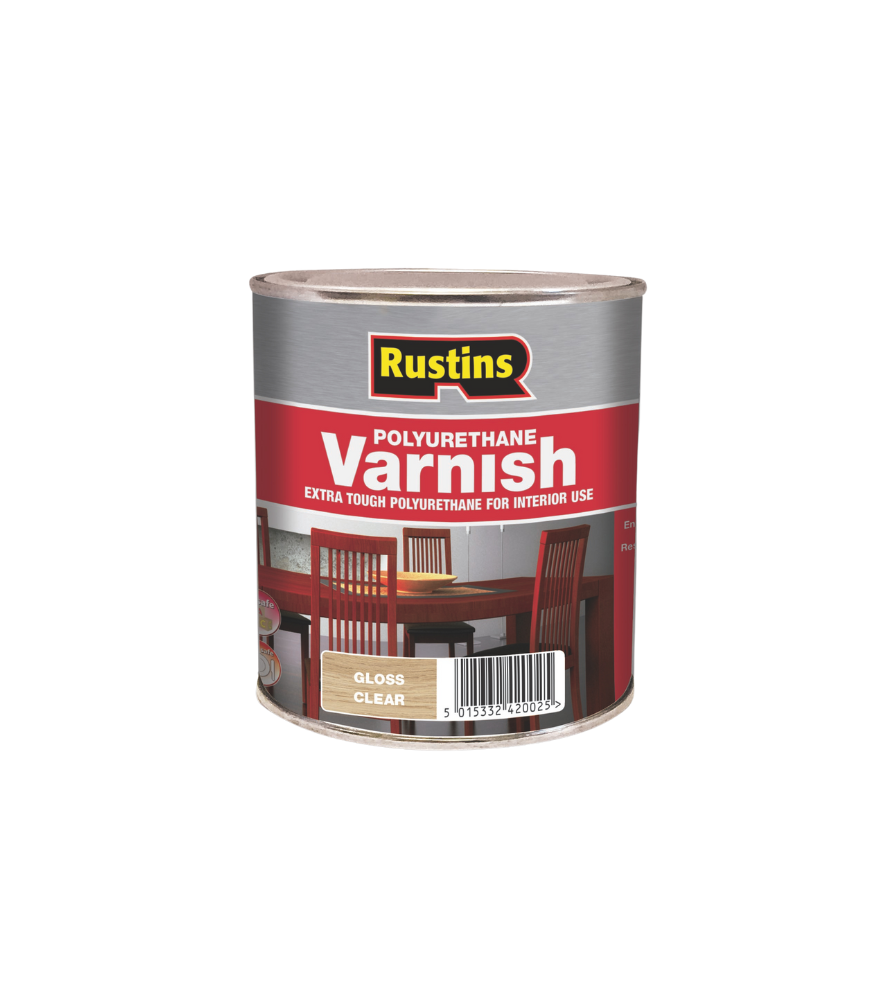 Rustins Quick Dry Polyurethane Varnish Clear - Gloss - 1 Litre