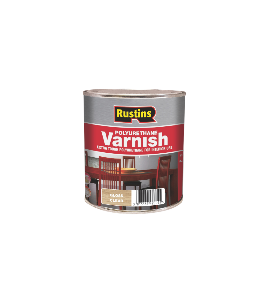 Rustins Quick Dry Polyurethane Varnish Clear - Gloss - 500ml