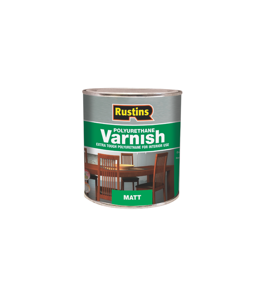 Rustins Quick Dry Polyurethane Varnish Clear - Matt - 500ml