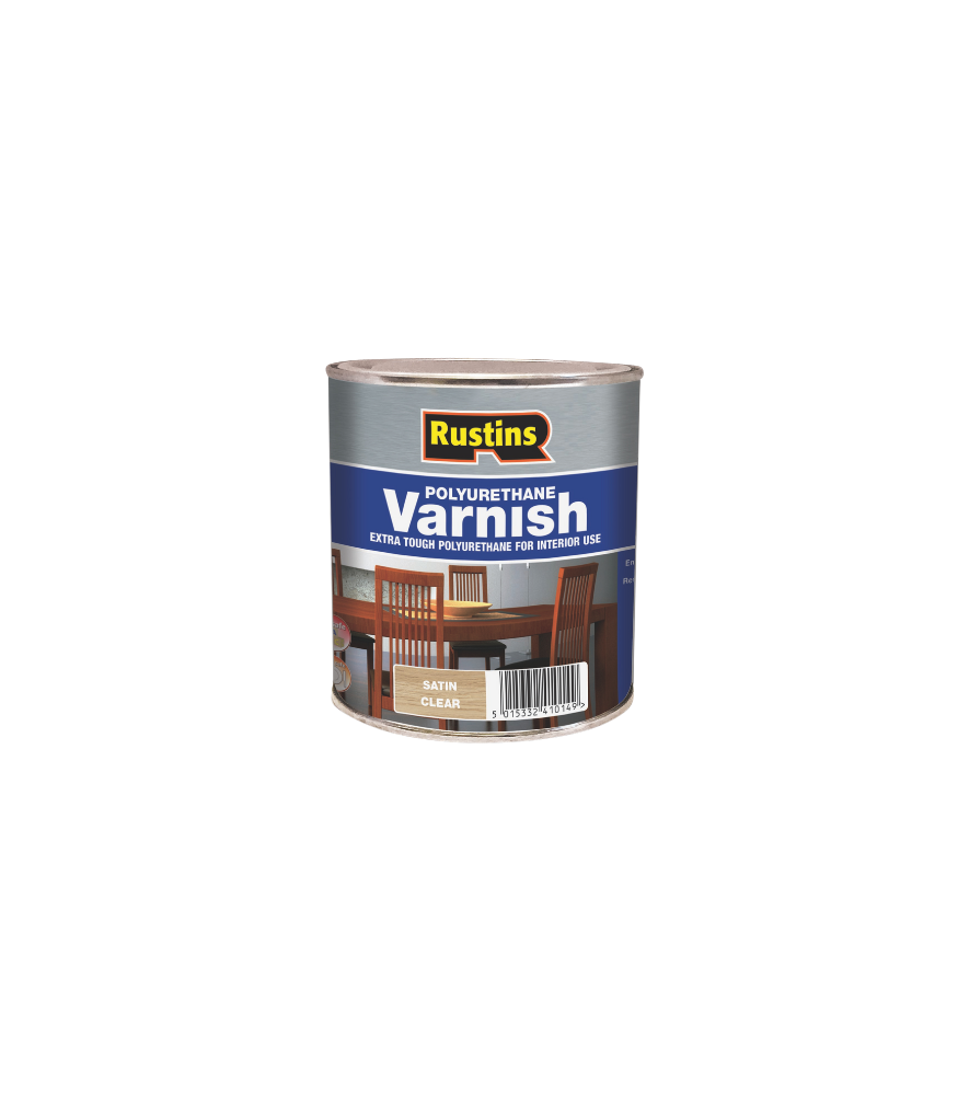 Rustins Quick Dry Polyurethane Varnish Clear - Satin - 250ml