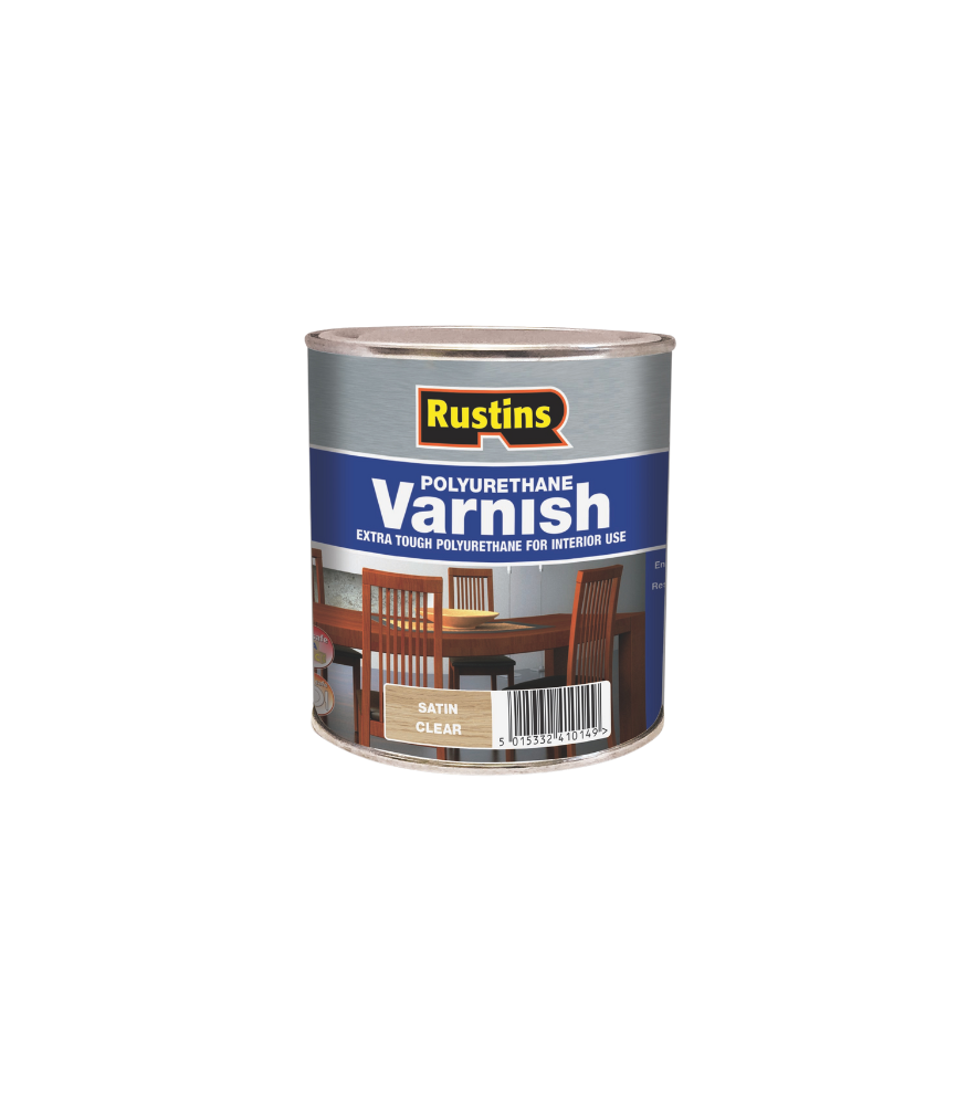 Rustins Quick Dry Polyurethane Varnish Clear - Satin - 500ml