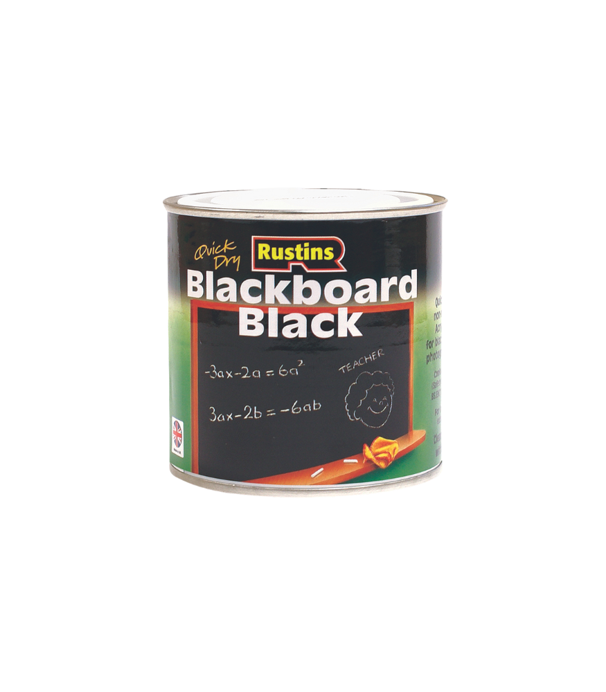 Rustins Quick Drying Blackboard Black Paint - 1 Litre