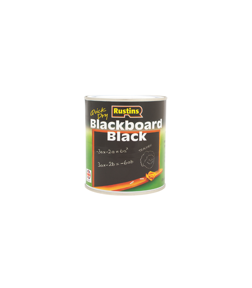 Rustins Quick Drying Blackboard Black Paint - 250ml