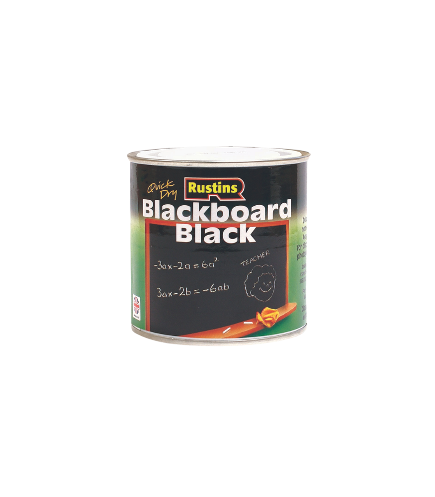 Rustins Quick Drying Blackboard Black Paint - 500ml