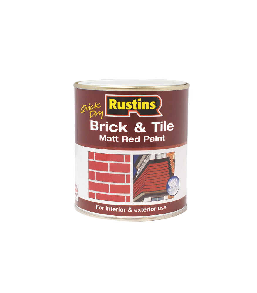 Rustins Quick Dry Brick & Tile Paint - Matt Red - 1 Litre
