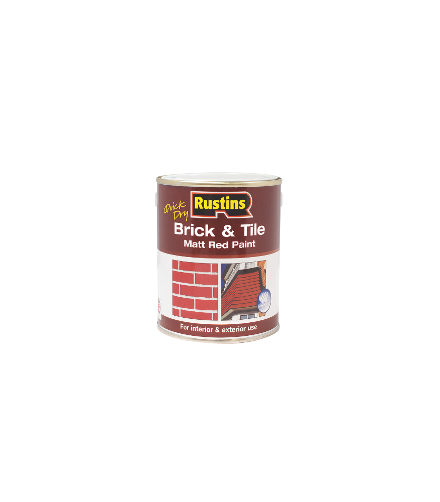 Rustins Quick Dry Brick & Tile Paint - Matt Red - 250ml