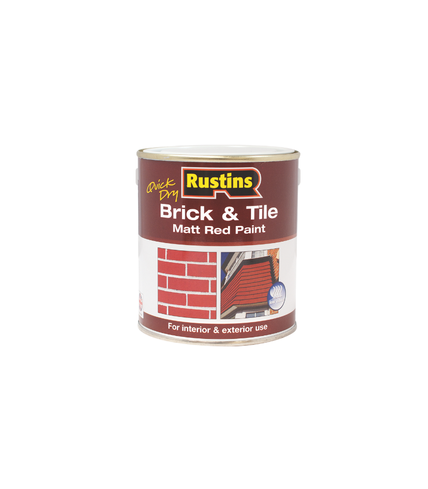 Rustins Quick Dry Brick & Tile Paint - Matt Red - 500ml