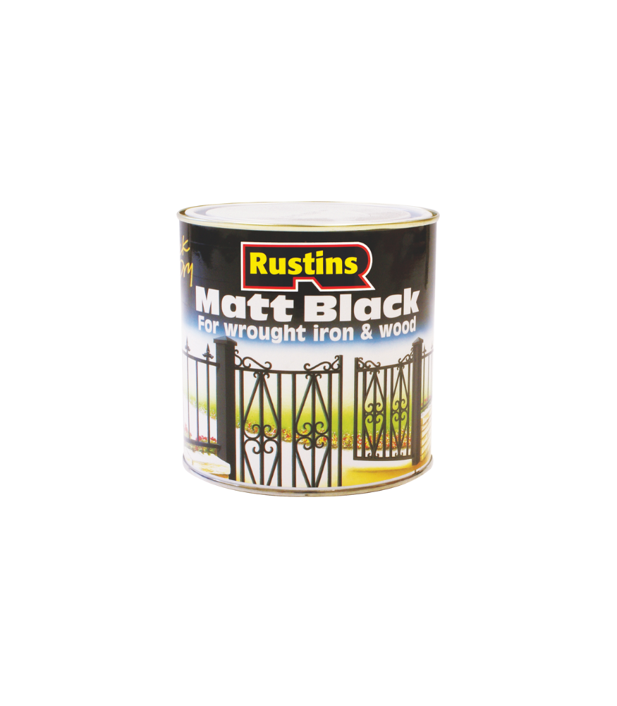 Rustins Quick Dry Matt Black Paint - 250ml