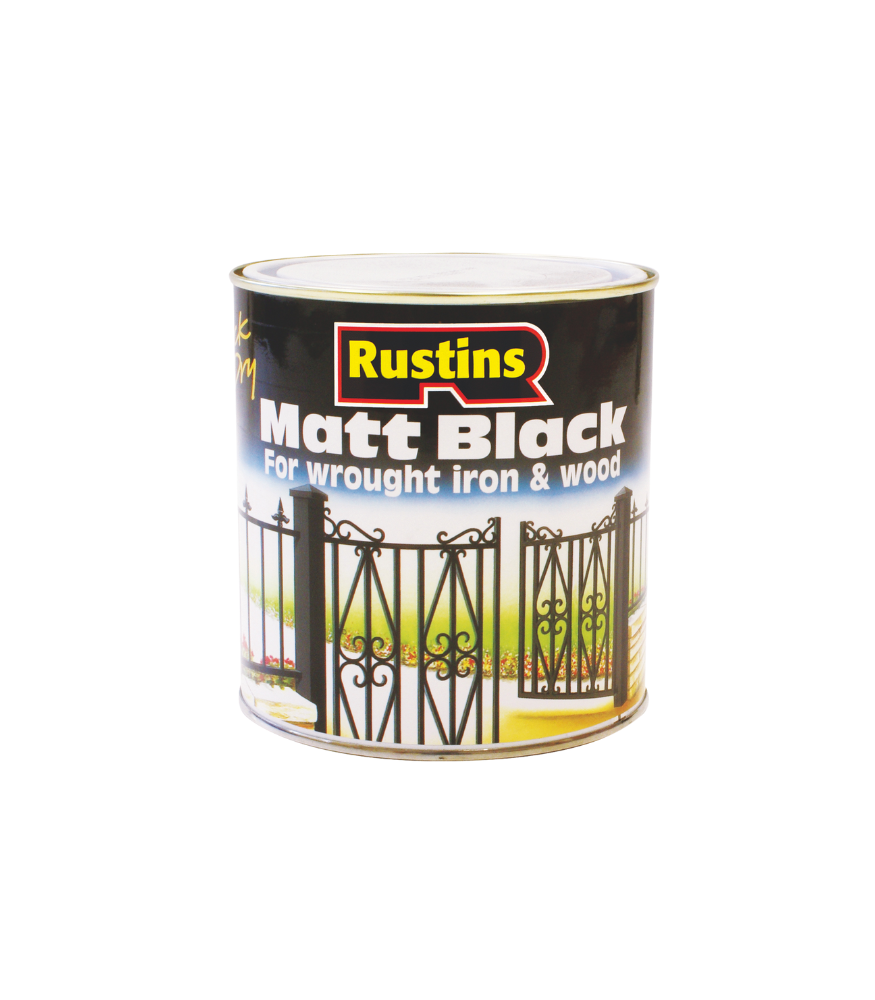 Rustins Quick Dry Matt Black Paint - 500ml