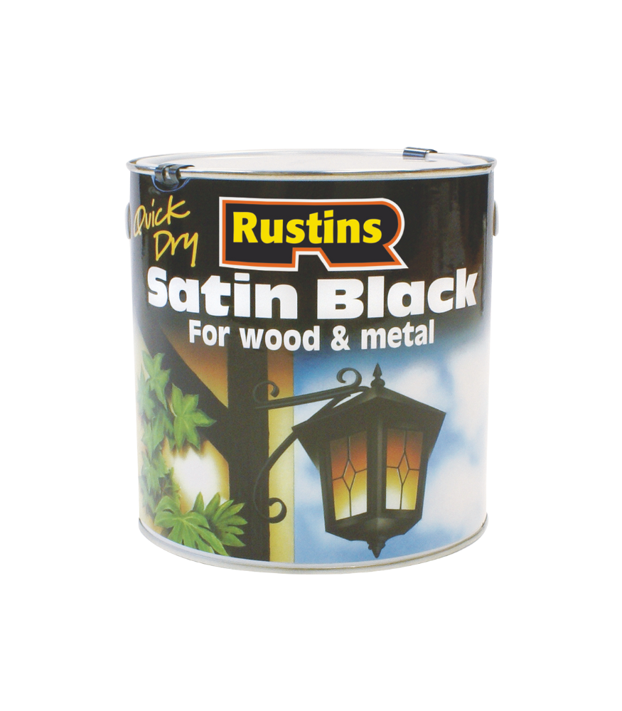 Rustins Satin Black Paint - 2.5 Litre