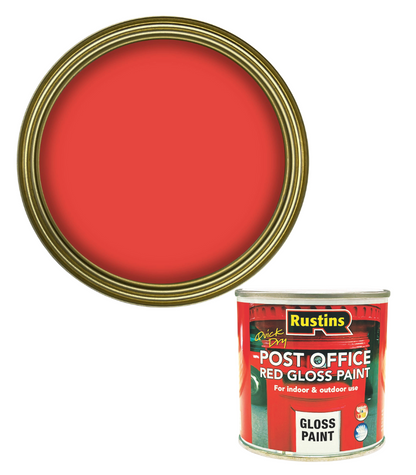 Rustins Quick Dry Small Job Paint - Gloss - Post Office Red - 250ml