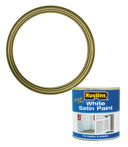 Rustins Quick Dry Satin White Paint - 250ml