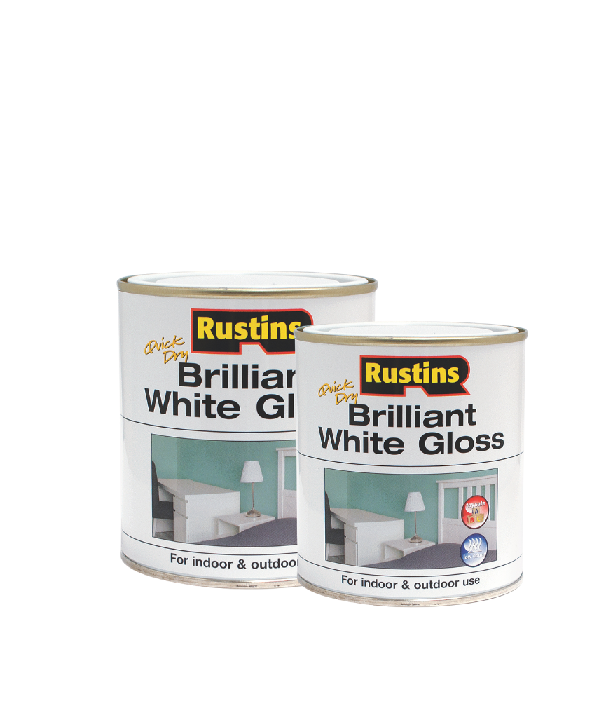 Rustins Quick Dry Brilliant White Gloss Paint
