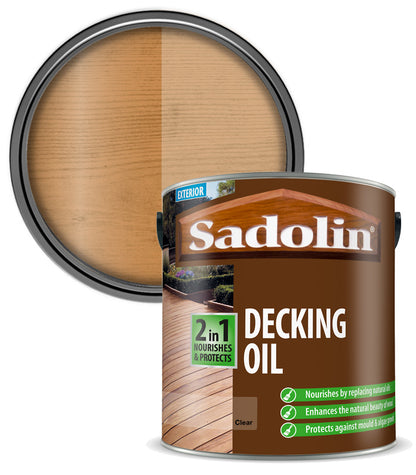 Sadolin 2 in 1 Decking Oil - Clear - 2.5L