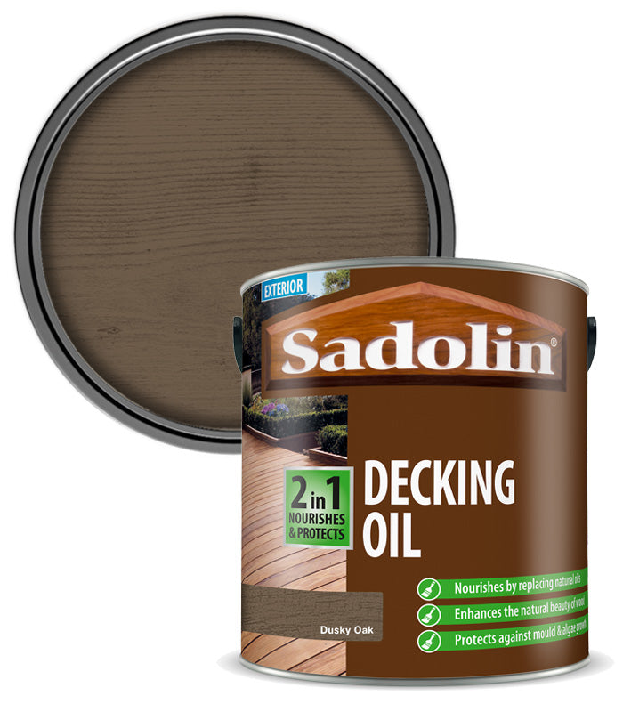 Sadolin 2 in 1 Decking Oil - Dusky Oak - 2.5L
