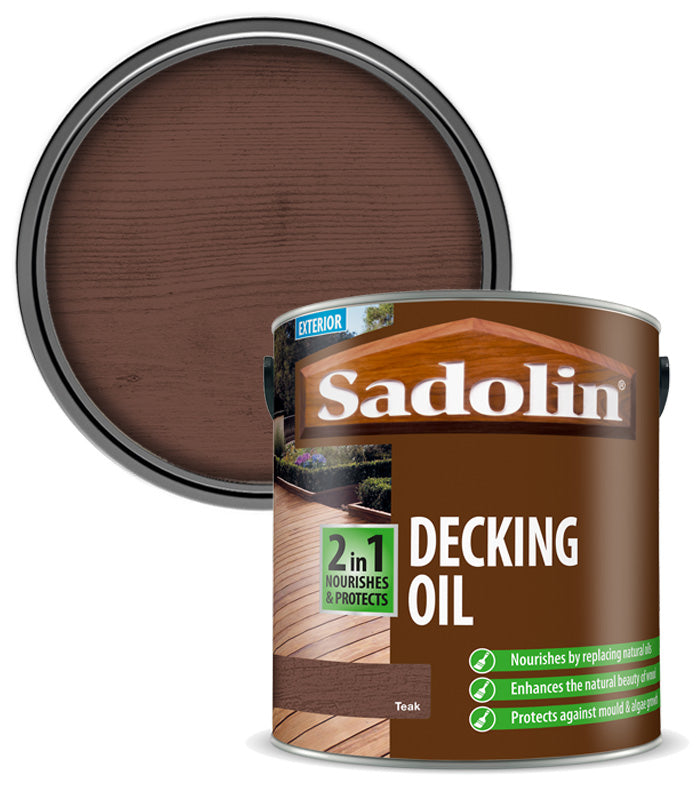 Sadolin 2 in 1 Decking Oil - Teak - 2.5L