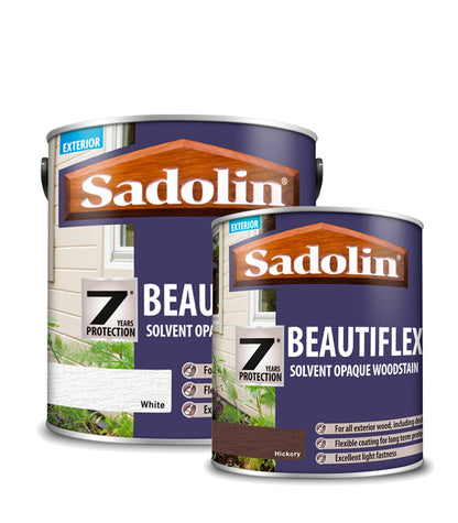 Sadolin Beautiflex Solvent Opaque Woodstain - All Colours - All Sizes