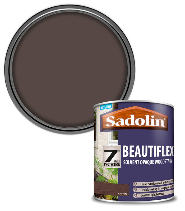 Sadolin Beautiflex Solvent Opaque Woodstain - Hickory - 1L