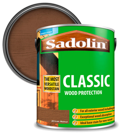 Sadolin Classic All Purpose Woodstain - African Walnut - 5L