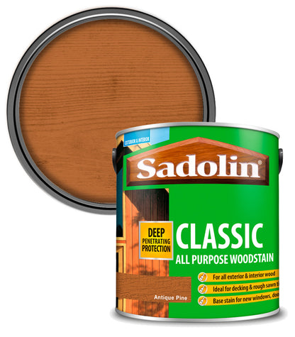 Sadolin Classic All Purpose Woodstain - Antique Pine - 2.5L