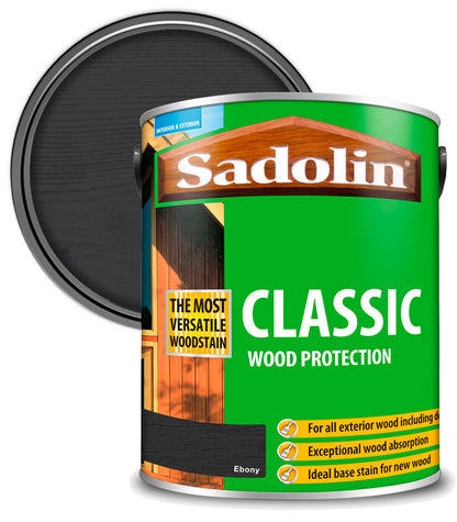 Sadolin Classic All Purpose Woodstain - Ebony - 5L