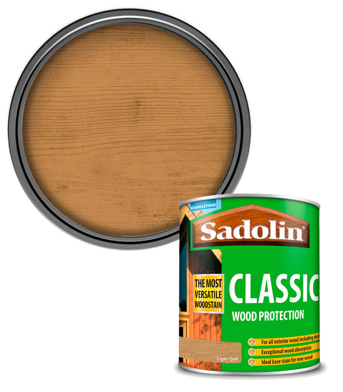 Sadolin Classic All Purpose Woodstain - Light Oak - 1L