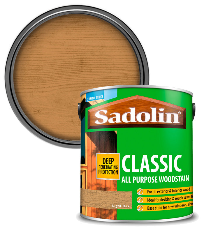 Sadolin Classic All Purpose Woodstain - Light Oak - 2.5L