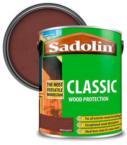 Sadolin Classic All Purpose Woodstain - Mahogany - 5L