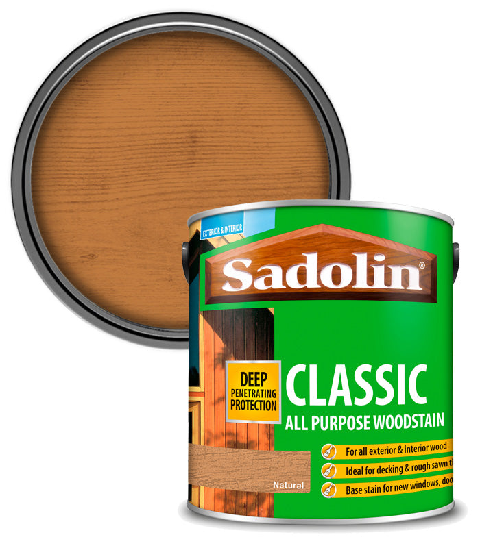 Sadolin Classic All Purpose Woodstain - Natural - 2.5L