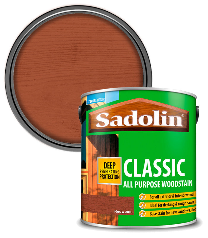 Sadolin Classic All Purpose Woodstain - Redwood - 2.5L