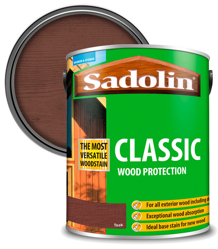 Sadolin Classic All Purpose Woodstain - Teak - 5L