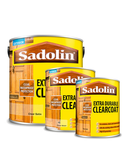 Sadolin Extra Durable Clear Coat - Satin or Gloss - All Sizes