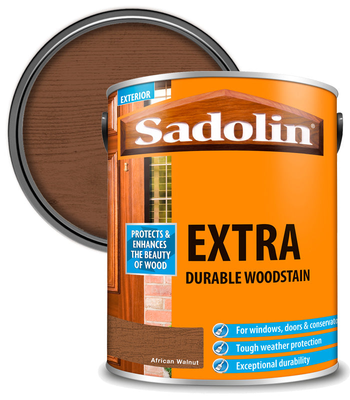 Sadolin Extra Durable Woodstain - African Walnut - 5L