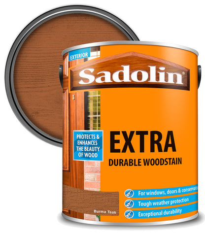 Sadolin Extra Durable Woodstain - Burma Teak - 5L