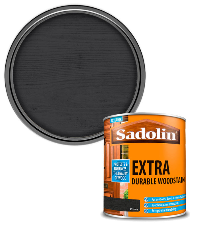 Sadolin Extra Durable Woodstain - Ebony - 1L