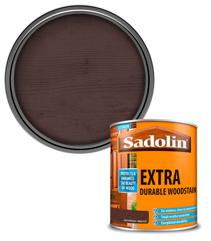 Sadolin Extra Durable Woodstain - Jacobean Walnut - 1L