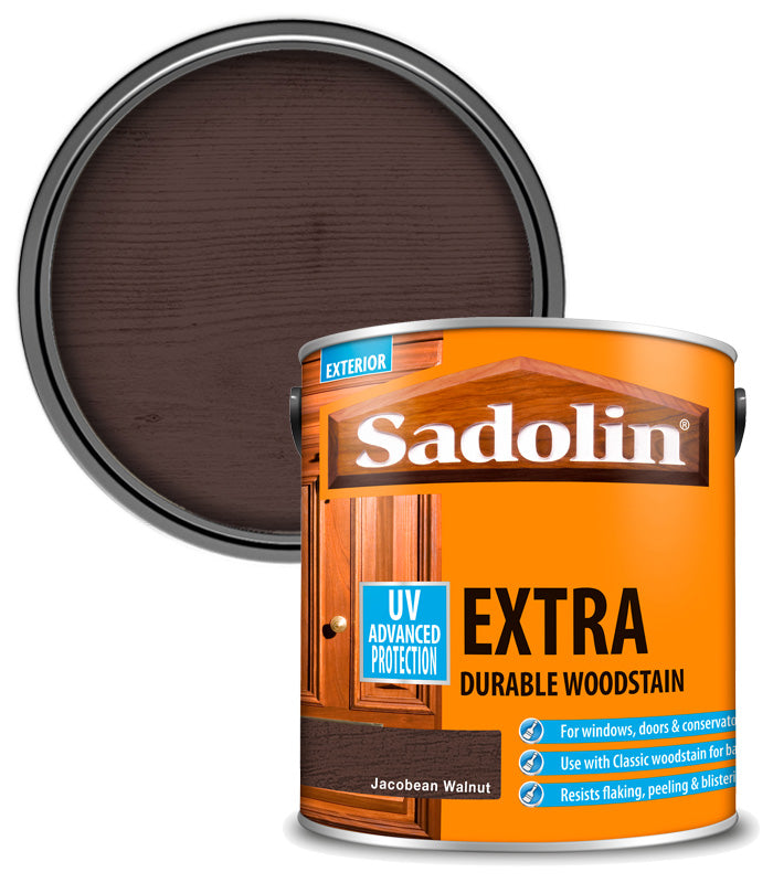 Sadolin Extra Durable Woodstain - Jacobean Walnut - 2.5L