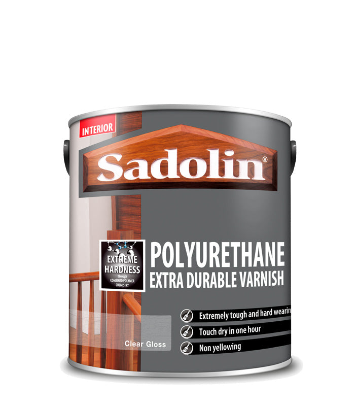 Sadolin Polyurethane Extra Durable Interior Varnish - Gloss - 2.5L