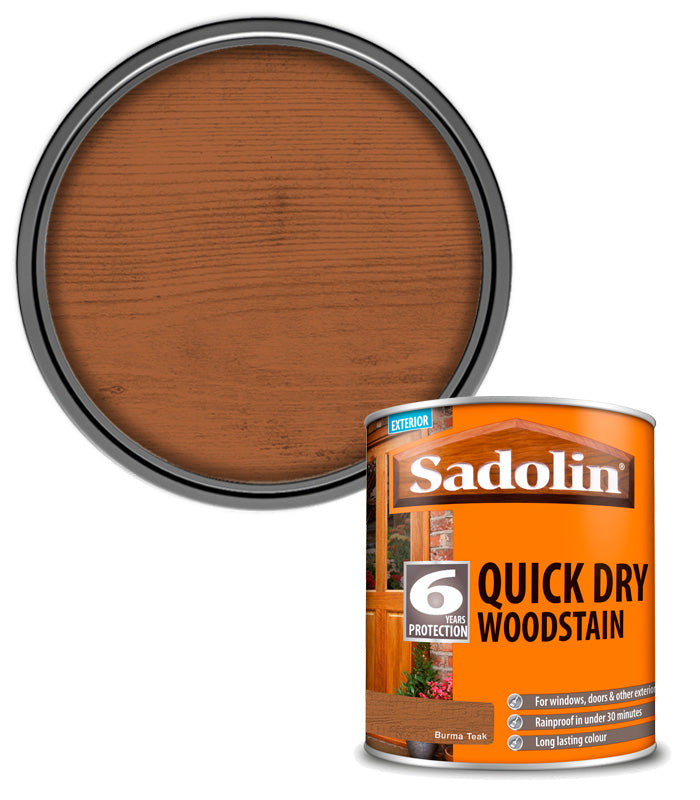 Sadolin Quick Dry Woodstain - Burma Teak - 1L